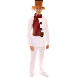 HPO Adult Men's Mr Snowman Costume | White Halloween Costume 14 HPO Adult Men's Mr Snowman Costume | White Halloween Costume
