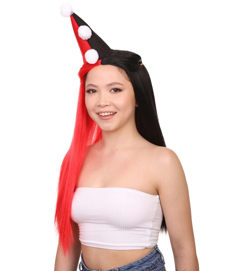 HPO Women's Womens Clown Girl Styles Wig With Hat | Character Cosplay Halloween Wig | Premium Breathable Capless Cap 2 HPO Women's Womens Clown Girl Styles Wig With Hat | Character Cosplay Halloween Wig | Premium Breathable Capless Cap
