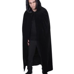 HPO Adult Men's Vampire Cape Costume | Black Halloween Costume