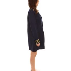 HPO Adult Women's Air Hostess Dress Costume | Blue Cosplay Costume