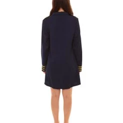 HPO Adult Women's Air Hostess Dress Costume | Blue Cosplay Costume