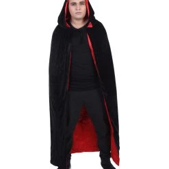 HPO Adult Men's Reversible Hooded Cape Costume | Multiple Color Option Cosplay Costume