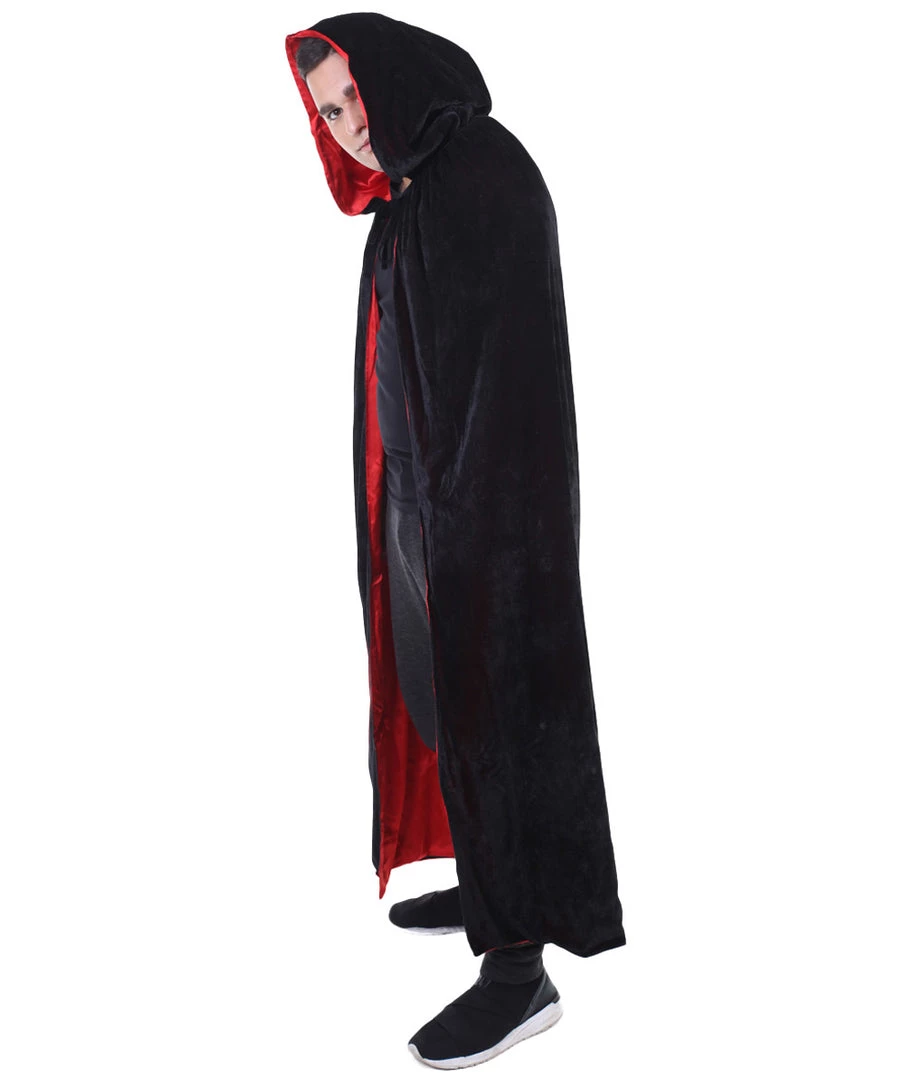 HPO Adult Men's Reversible Hooded Cape Costume | Multiple Color Option Cosplay Costume 3 HPO Adult Men's Reversible Hooded Cape Costume | Multiple Color Option Cosplay Costume