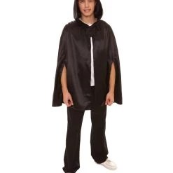 HPO Adult Men's Reversible Hooded Short Cape Costume | Multiple Color Options Halloween Costume