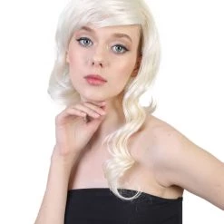 HPO Men's Pink Womens Game Wig | White TV/Movie Fancy Cosplay Halloween Wig | Premium Breathable Capless Cap 12 HPO Men's Pink Womens Game Wig | White TV/Movie Fancy Cosplay Halloween Wig | Premium Breathable Capless Cap