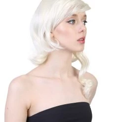 HPO Men's Pink Womens Game Wig | White TV/Movie Fancy Cosplay Halloween Wig | Premium Breathable Capless Cap 15 HPO Men's Pink Womens Game Wig | White TV/Movie Fancy Cosplay Halloween Wig | Premium Breathable Capless Cap