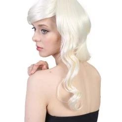 HPO Men's Pink Womens Game Wig | White TV/Movie Fancy Cosplay Halloween Wig | Premium Breathable Capless Cap 13 HPO Men's Pink Womens Game Wig | White TV/Movie Fancy Cosplay Halloween Wig | Premium Breathable Capless Cap