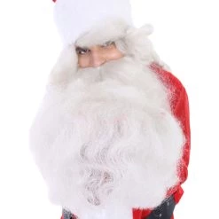 HPO Adult Men's Deluxe Classic Santa Claus Suit Costume | White & Red Christmas Costume 6 HPO Adult Men's Deluxe Classic Santa Claus Suit Costume | White & Red Christmas Costume