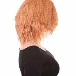 HPO Orange Curly Fashion Womens Wig | Party Ready Fancy Cosplay Halloween Wig | Premium Breathable Capless Cap Women's 13 HPO Orange Curly Fashion Womens Wig | Party Ready Fancy Cosplay Halloween Wig | Premium Breathable Capless Cap Women's