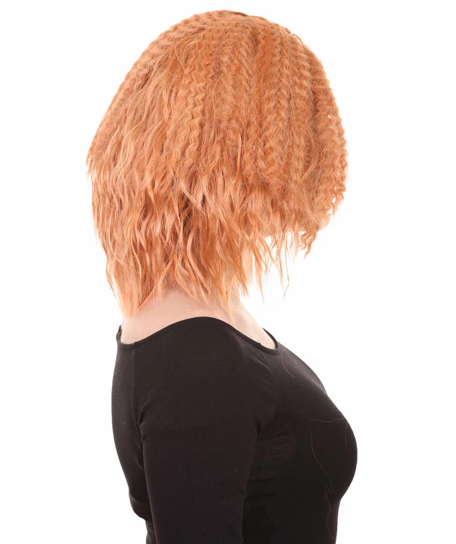HPO Orange Curly Fashion Womens Wig | Party Ready Fancy Cosplay Halloween Wig | Premium Breathable Capless Cap Women's 5 HPO Orange Curly Fashion Womens Wig | Party Ready Fancy Cosplay Halloween Wig | Premium Breathable Capless Cap Women's