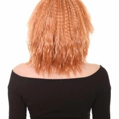 HPO Orange Curly Fashion Womens Wig | Party Ready Fancy Cosplay Halloween Wig | Premium Breathable Capless Cap Women's 12 HPO Orange Curly Fashion Womens Wig | Party Ready Fancy Cosplay Halloween Wig | Premium Breathable Capless Cap Women's