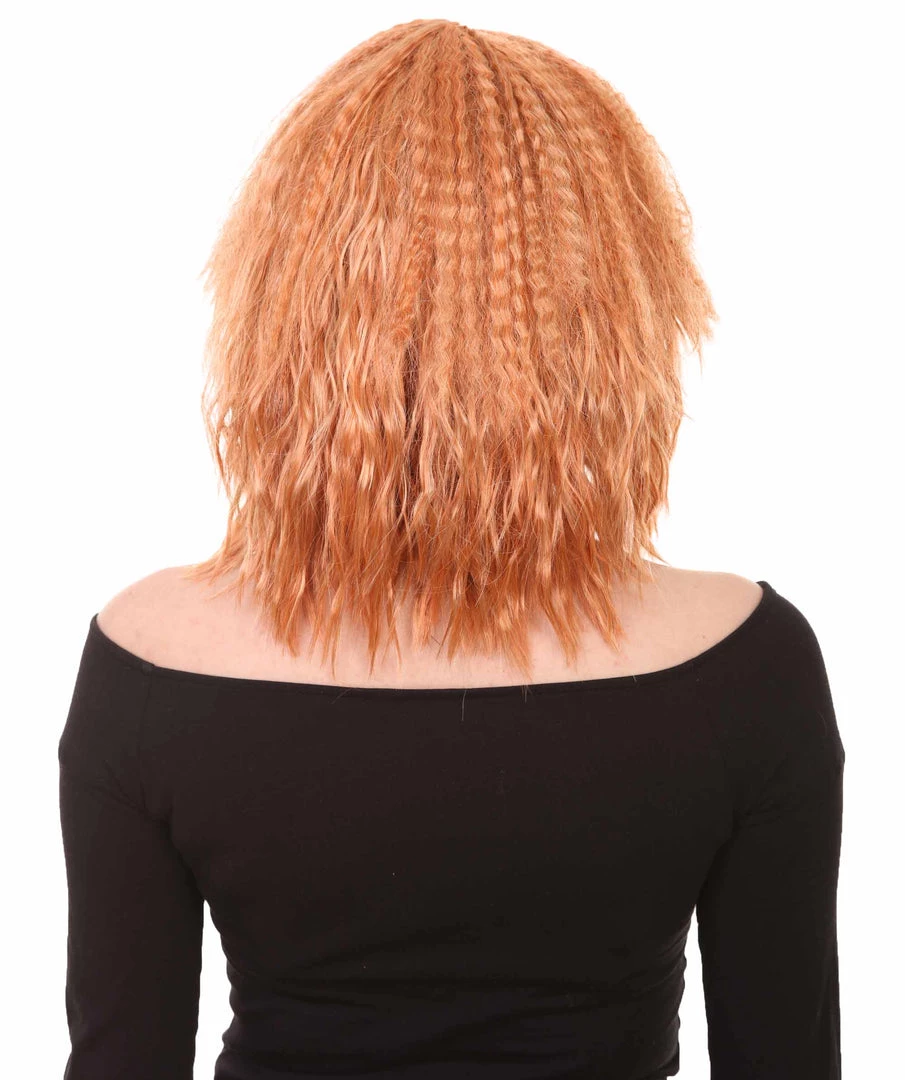 HPO Orange Curly Fashion Womens Wig | Party Ready Fancy Cosplay Halloween Wig | Premium Breathable Capless Cap Women's 4 HPO Orange Curly Fashion Womens Wig | Party Ready Fancy Cosplay Halloween Wig | Premium Breathable Capless Cap Women's