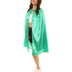 HPO Adult Women's Superhero Cape With Mask Set Cartoon Costume | Multiple Color Options Halloween Costume