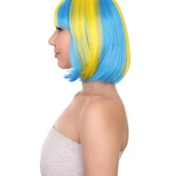FLAGWIGS Sweden Flag Sport Party Bob | Yellow Sky Blue Sexy Cosplay Party Halloween Wig | Premium Breathable Capless Cap 11 FLAGWIGS Sweden Flag Sport Party Bob | Yellow Sky Blue Sexy Cosplay Party Halloween Wig | Premium Breathable Capless Cap