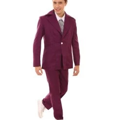 HPO 70's Rock Star | Powder Blue Suit With Dickie And Tie | Premium Halloween Costume | Multiple Color Options Men's 96 HPO 70's Rock Star | Powder Blue Suit With Dickie And Tie | Premium Halloween Costume | Multiple Color Options Men's