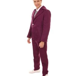 HPO 70's Rock Star | Powder Blue Suit With Dickie And Tie | Premium Halloween Costume | Multiple Color Options Men's 98 HPO 70's Rock Star | Powder Blue Suit With Dickie And Tie | Premium Halloween Costume | Multiple Color Options Men's