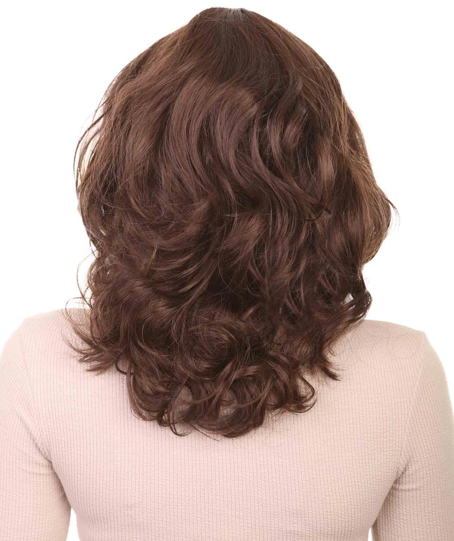 HPO Wavy Brown Chic Womens Wig | Cosplay Wig | Premium Breathable Capless Cap Men's 5 HPO Wavy Brown Chic Womens Wig | Cosplay Wig | Premium Breathable Capless Cap Men's