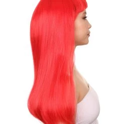 FLAGWIGS Tunisia Flag Sport Party Long Bob Wig | Premium Breathable Capless Cap