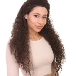 HPO Men's Womens Polynesian Princess Wig | Long Curly Wig | Premium Breathable Capless Cap 14 HPO Men's Womens Polynesian Princess Wig | Long Curly Wig | Premium Breathable Capless Cap