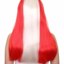 FLAGWIGS Peru Flag Sport Party Long Bob Wig | Long Straight Wig | Premium Breathable Capless Cap Women's 12 FLAGWIGS Peru Flag Sport Party Long Bob Wig | Long Straight Wig | Premium Breathable Capless Cap Women's