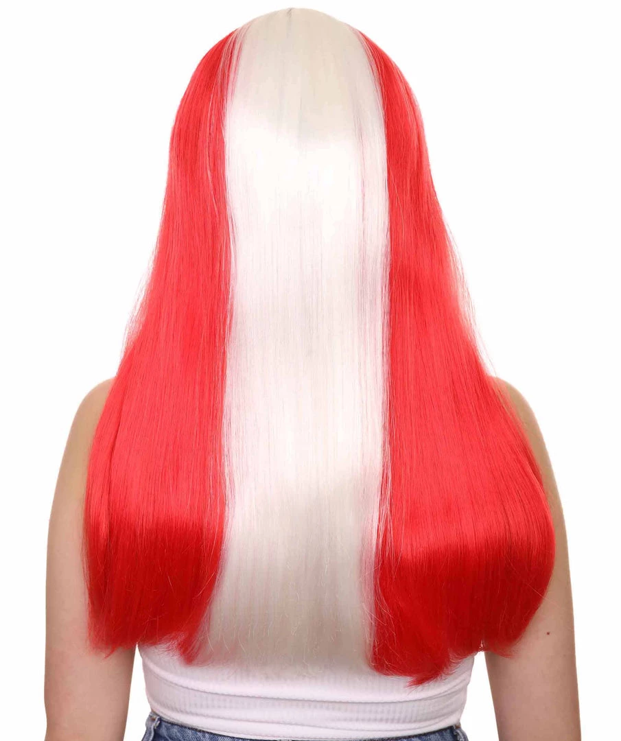 FLAGWIGS Peru Flag Sport Party Long Bob Wig | Long Straight Wig | Premium Breathable Capless Cap Women's 4 FLAGWIGS Peru Flag Sport Party Long Bob Wig | Long Straight Wig | Premium Breathable Capless Cap Women's