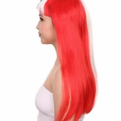 FLAGWIGS Peru Flag Sport Party Long Bob Wig | Long Straight Wig | Premium Breathable Capless Cap Women's 11 FLAGWIGS Peru Flag Sport Party Long Bob Wig | Long Straight Wig | Premium Breathable Capless Cap Women's