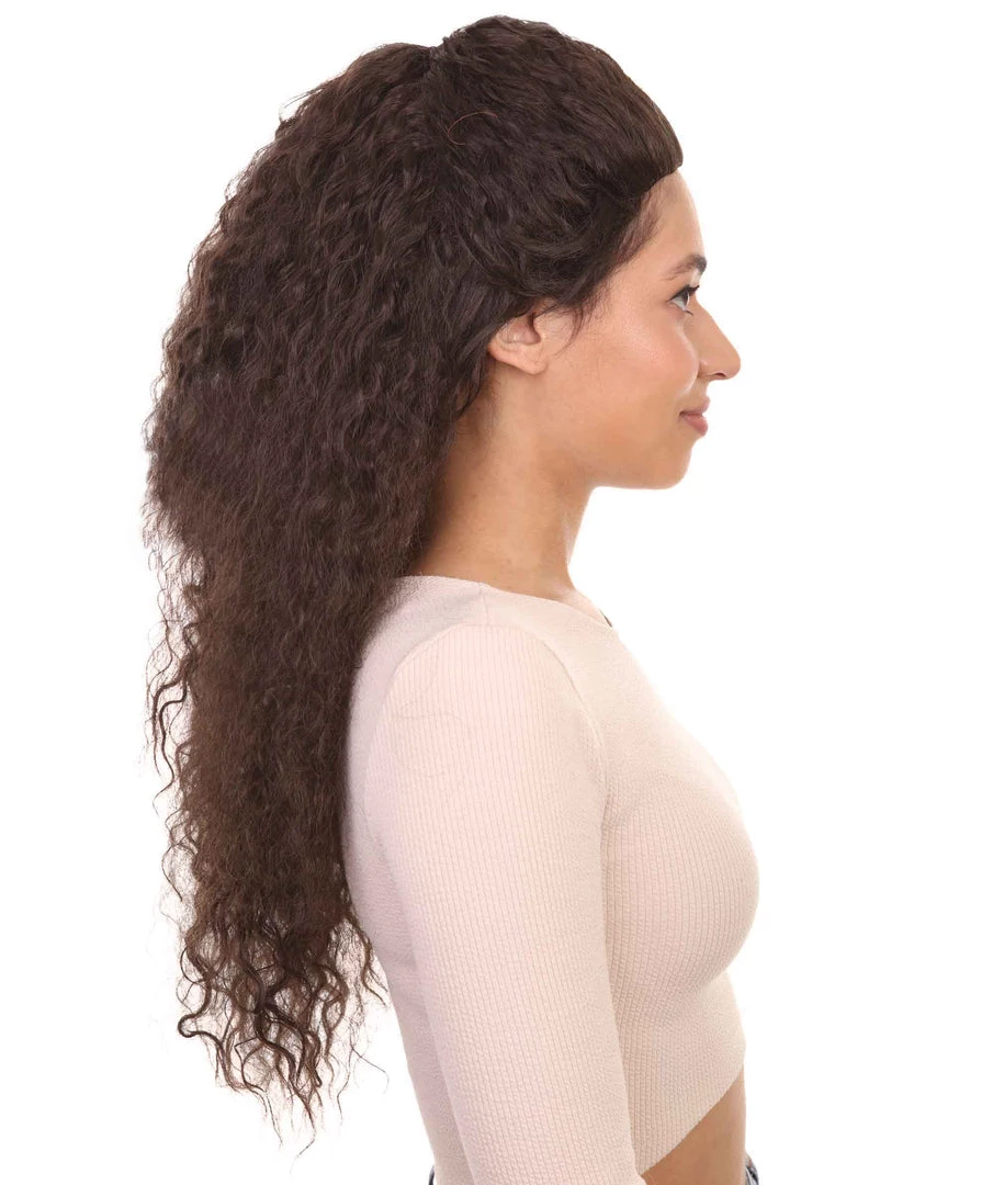 HPO Men's Womens Polynesian Princess Wig | Long Curly Wig | Premium Breathable Capless Cap 5 HPO Men's Womens Polynesian Princess Wig | Long Curly Wig | Premium Breathable Capless Cap