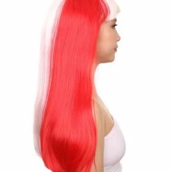 FLAGWIGS Peru Flag Sport Party Long Bob Wig | Long Straight Wig | Premium Breathable Capless Cap Women's 13 FLAGWIGS Peru Flag Sport Party Long Bob Wig | Long Straight Wig | Premium Breathable Capless Cap Women's