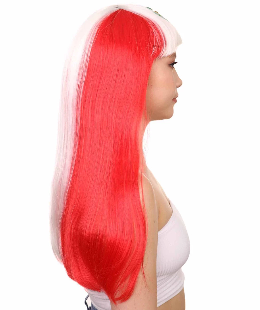 FLAGWIGS Peru Flag Sport Party Long Bob Wig | Long Straight Wig | Premium Breathable Capless Cap Women's 5 FLAGWIGS Peru Flag Sport Party Long Bob Wig | Long Straight Wig | Premium Breathable Capless Cap Women's