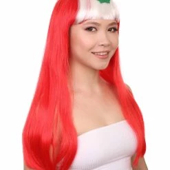 FLAGWIGS Peru Flag Sport Party Long Bob Wig | Long Straight Wig | Premium Breathable Capless Cap Women's 14 FLAGWIGS Peru Flag Sport Party Long Bob Wig | Long Straight Wig | Premium Breathable Capless Cap Women's