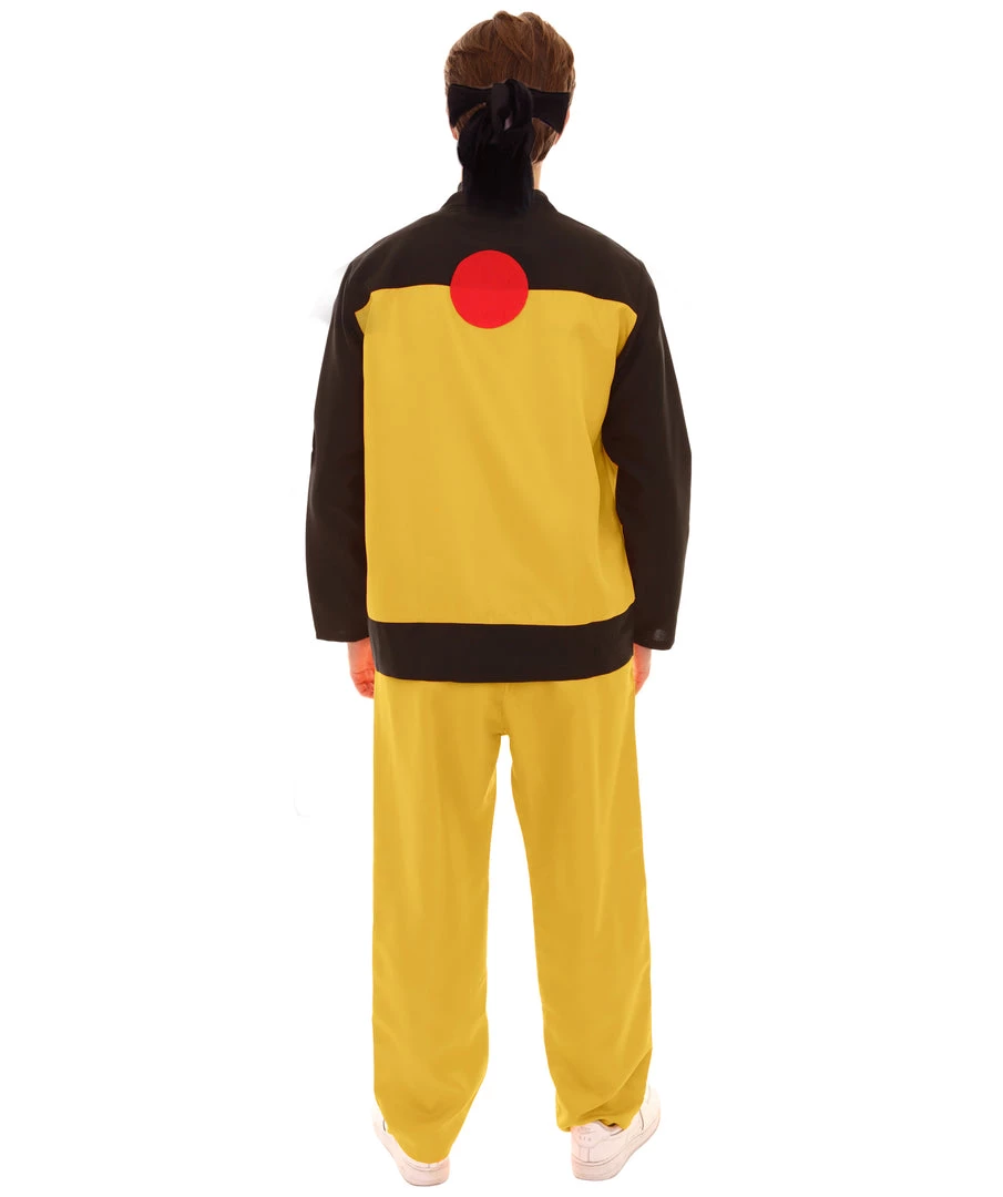 HPO Adult Men's Village Head Anime Costume | Black & Yellow Cosplay Costume 5 HPO Adult Men's Village Head Anime Costume | Black & Yellow Cosplay Costume