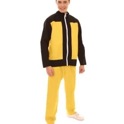 HPO Adult Men's Village Head Anime Costume | Black & Yellow Cosplay Costume 14 HPO Adult Men's Village Head Anime Costume | Black & Yellow Cosplay Costume