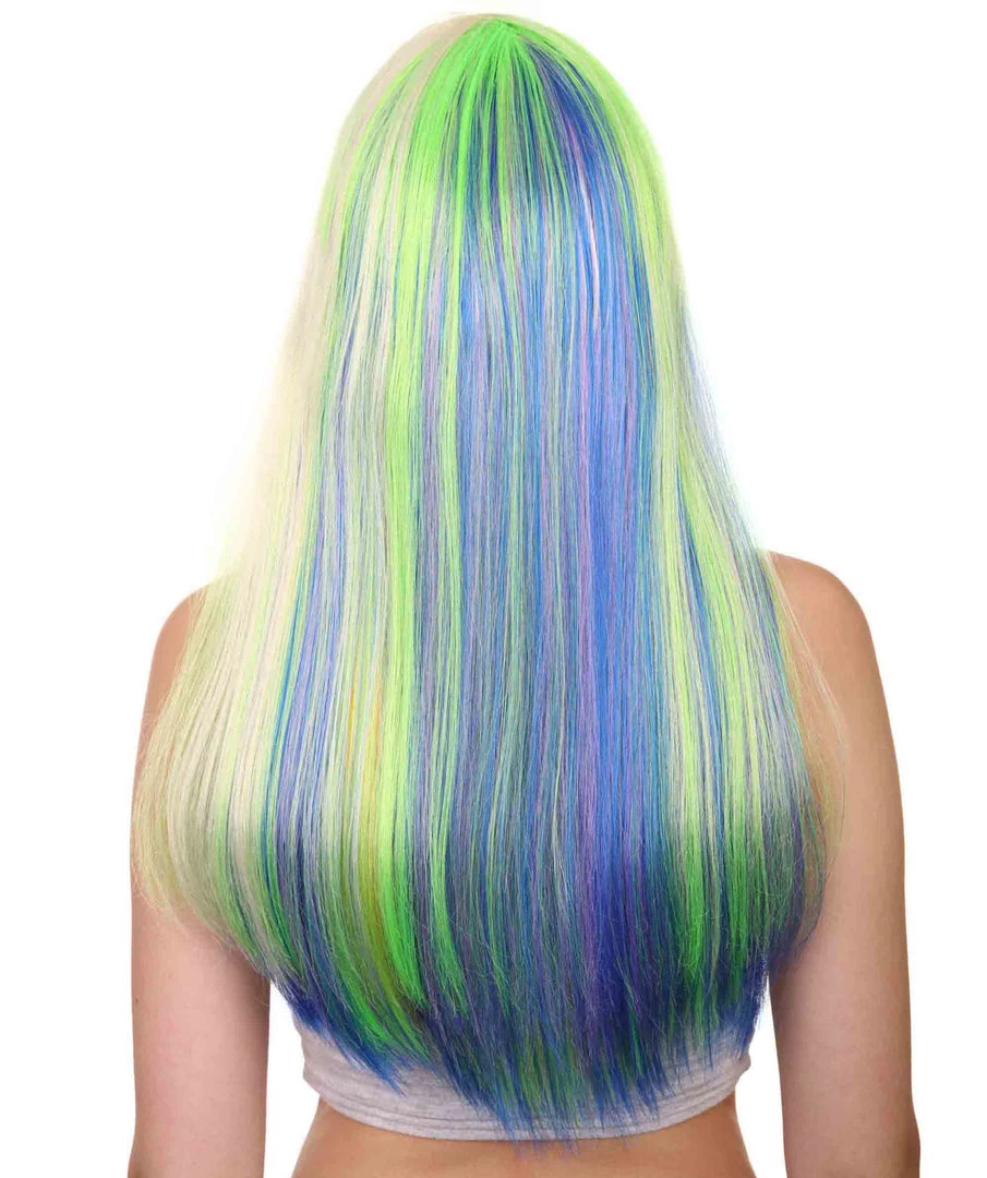 HPO Women's Womens Rainbow Bob Wig | Party Ready Fancy Cosplay Halloween Wig | Premium Breathable Capless Cap 4 HPO Women's Womens Rainbow Bob Wig | Party Ready Fancy Cosplay Halloween Wig | Premium Breathable Capless Cap