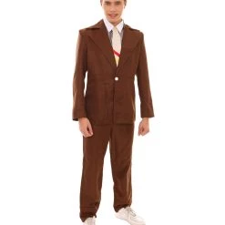 HPO 70's Rock Star | Powder Blue Suit With Dickie And Tie | Premium Halloween Costume | Multiple Color Options Men's 95 HPO 70's Rock Star | Powder Blue Suit With Dickie And Tie | Premium Halloween Costume | Multiple Color Options Men's