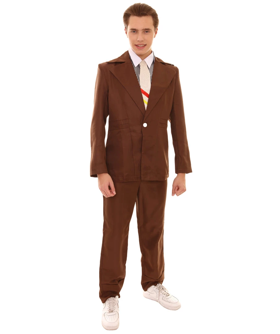 HPO 70's Rock Star | Powder Blue Suit With Dickie And Tie | Premium Halloween Costume | Multiple Color Options Men's 35 HPO 70's Rock Star | Powder Blue Suit With Dickie And Tie | Premium Halloween Costume | Multiple Color Options Men's