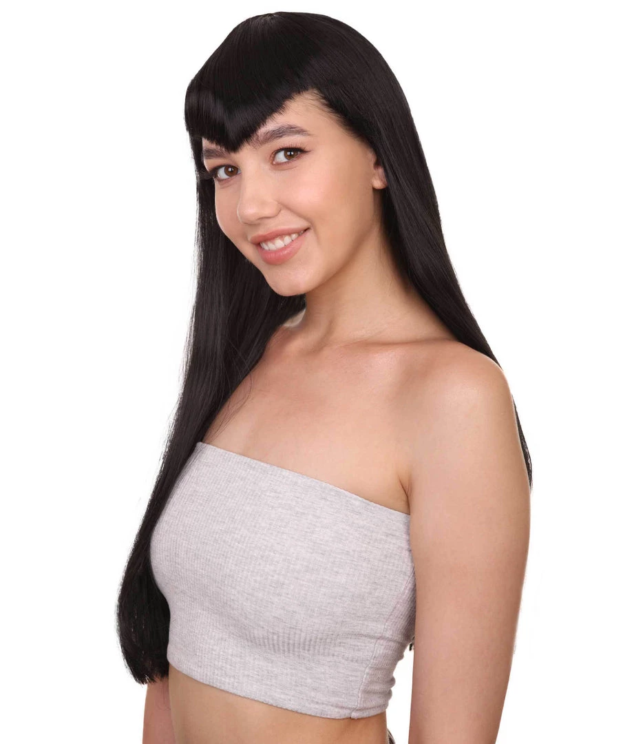 HPO Vampire Black Mens Wig | Horror Sexy Cosplay Party Halloween Wig | Premium Breathable Capless Cap Men's 2 HPO Vampire Black Mens Wig | Horror Sexy Cosplay Party Halloween Wig | Premium Breathable Capless Cap Men's