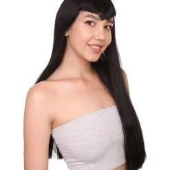 HPO Vampire Black Mens Wig | Horror Sexy Cosplay Party Halloween Wig | Premium Breathable Capless Cap Men's 14 HPO Vampire Black Mens Wig | Horror Sexy Cosplay Party Halloween Wig | Premium Breathable Capless Cap Men's