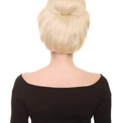 HPO Princess Womens Wig | Blonde Short Royal Bun Wig | Premium Breathable Capless Cap Women's