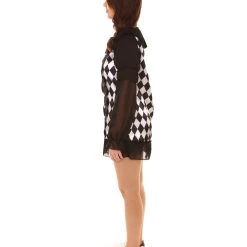 HPO Adult Women's Clown Costume | Black & White Cosplay Costume 11 HPO Adult Women's Clown Costume | Black & White Cosplay Costume