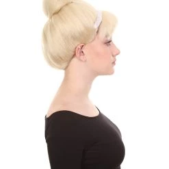 HPO Princess Womens Wig | Blonde Short Royal Bun Wig | Premium Breathable Capless Cap Women's