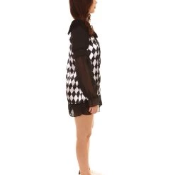 HPO Adult Women's Clown Costume | Black & White Cosplay Costume 13 HPO Adult Women's Clown Costume | Black & White Cosplay Costume