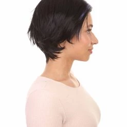 HPO Animation Hero Womens Wig | Short Black Purple TV/Movie Wig | Premium Breathable Capless Cap 13 HPO Animation Hero Womens Wig | Short Black Purple TV/Movie Wig | Premium Breathable Capless Cap