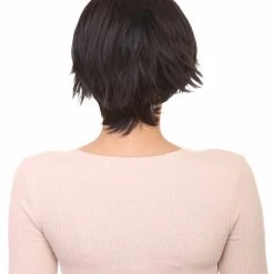 HPO Animation Hero Womens Wig | Short Black Purple TV/Movie Wig | Premium Breathable Capless Cap 12 HPO Animation Hero Womens Wig | Short Black Purple TV/Movie Wig | Premium Breathable Capless Cap