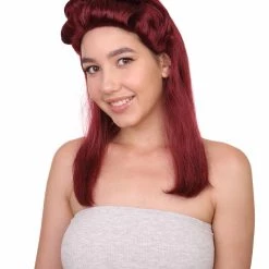 HPO Women's 40s Pin Up Girl Brown Womens Wig | Cosplay Halloween Wig | Premium Breathable Capless Cap