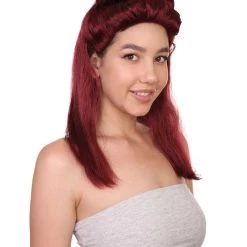 HPO Women's 40s Pin Up Girl Brown Womens Wig | Cosplay Halloween Wig | Premium Breathable Capless Cap 14 HPO Women's 40s Pin Up Girl Brown Womens Wig | Cosplay Halloween Wig | Premium Breathable Capless Cap