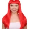 FLAGWIGS Switzerland Flag Sport Party Long Bob Wig | Sexy Cosplay Party Halloween Wig | Premium Breathable Capless Cap