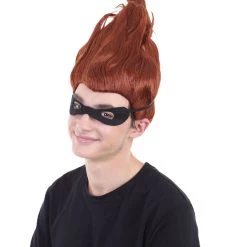 HPO Men's Superhero Family Villain Wig | Mens Wig With Mask Set | TV/Movie Wigs | Premium Breathable Capless Cap