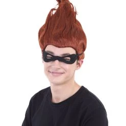 HPO Men's Superhero Family Villain Wig | Mens Wig With Mask Set | TV/Movie Wigs | Premium Breathable Capless Cap