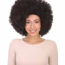 HPO Women Disco Afro Wig | Black Super Size Jumbo Wig Women's
