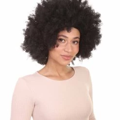 HPO Women Disco Afro Wig | Black Super Size Jumbo Wig Women's